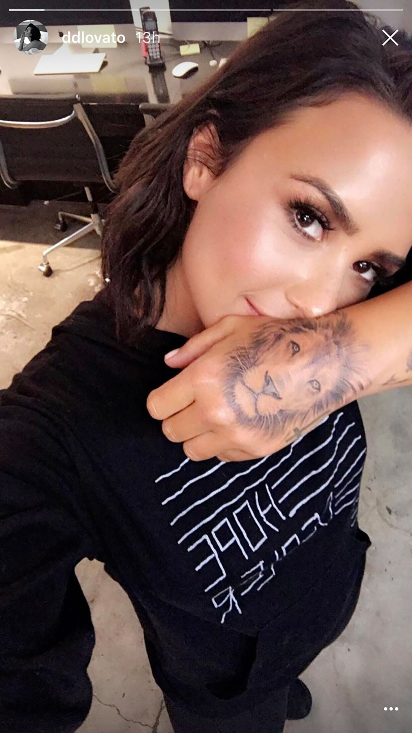 Demi Lovato gets a giant tattoo of a lion on her hand | Wonderwall.com
