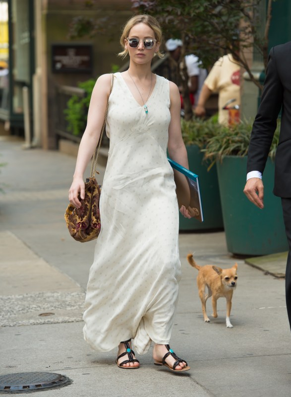 Jennifer Lawrence and dog Pippi