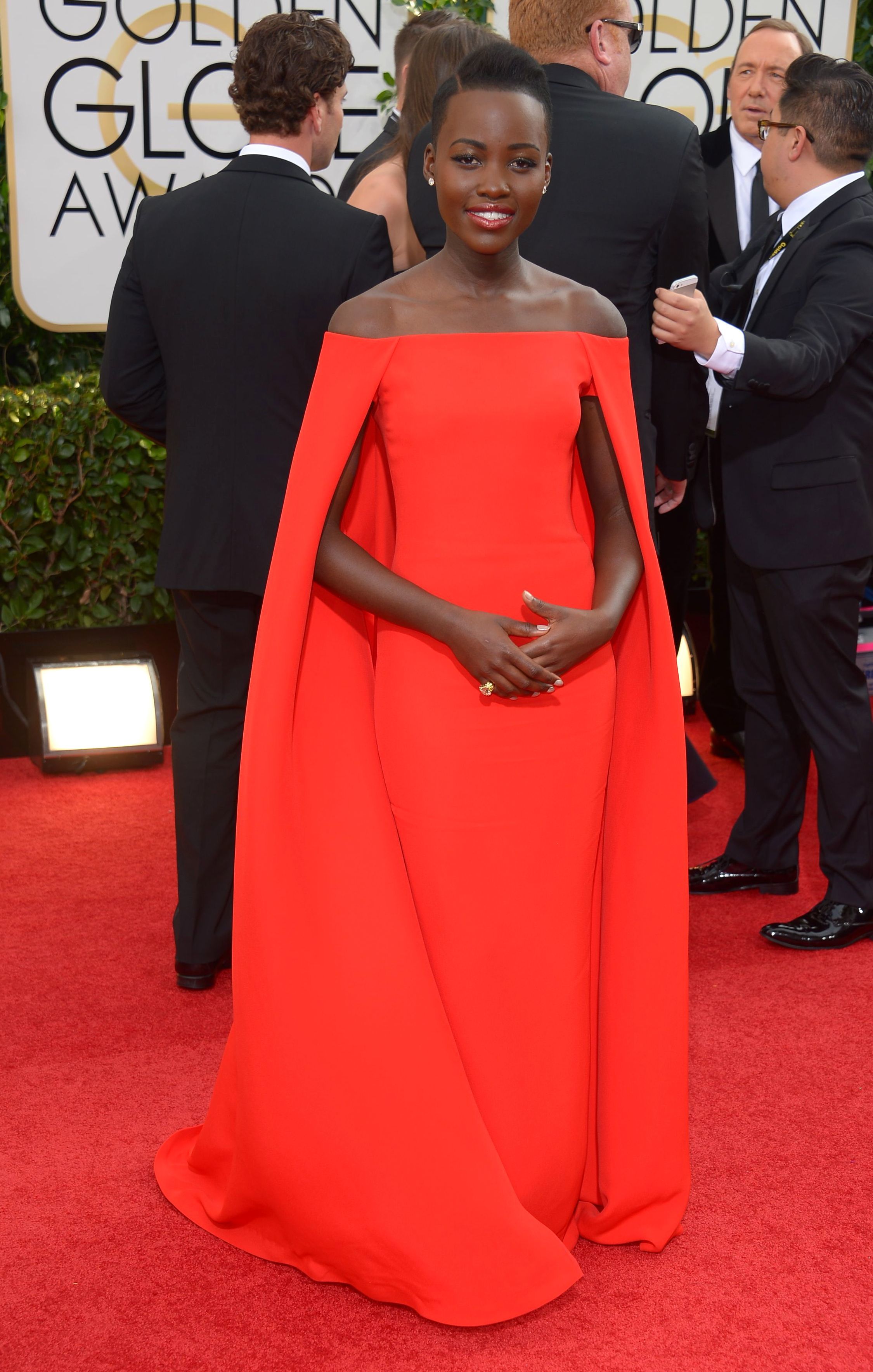 Gold Dresses Worn on the Golden Globe Awards Red Carpets