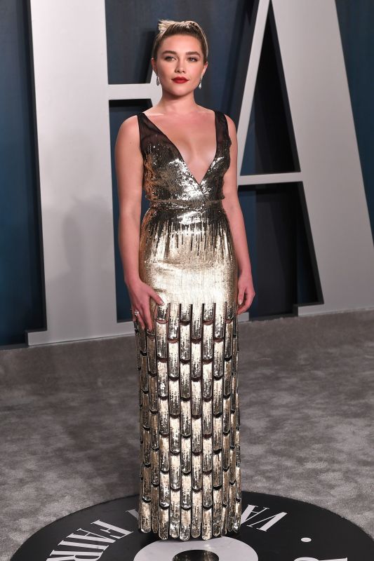 Florence Pugh's Turquoise Louis Vuitton Dress at the Oscars