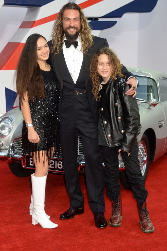 Jason Momoa takes his children to the Bond premiere, plus more