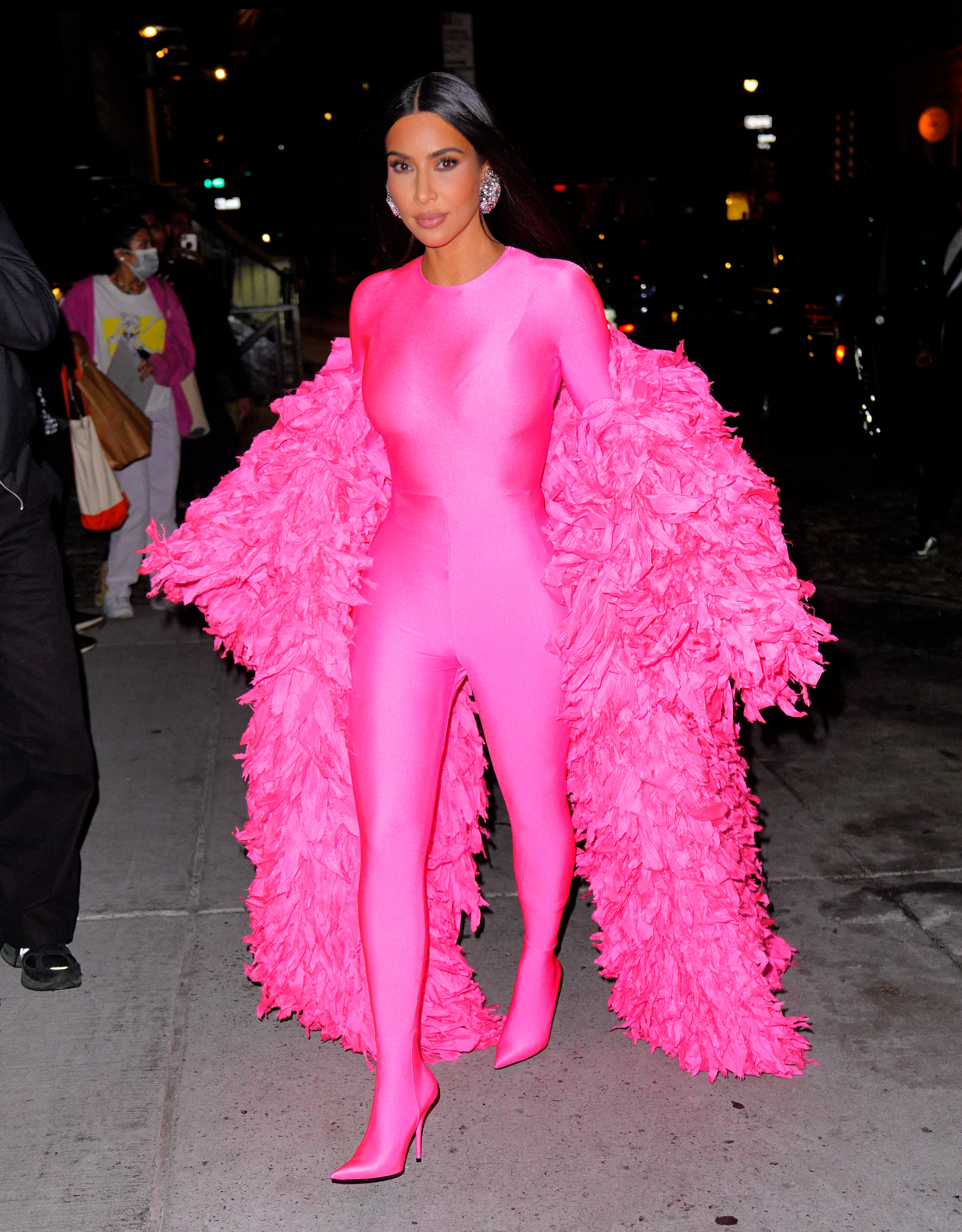 Kim Kardashian Steps Out in NYC in a Little Pink Chanel Jacket and