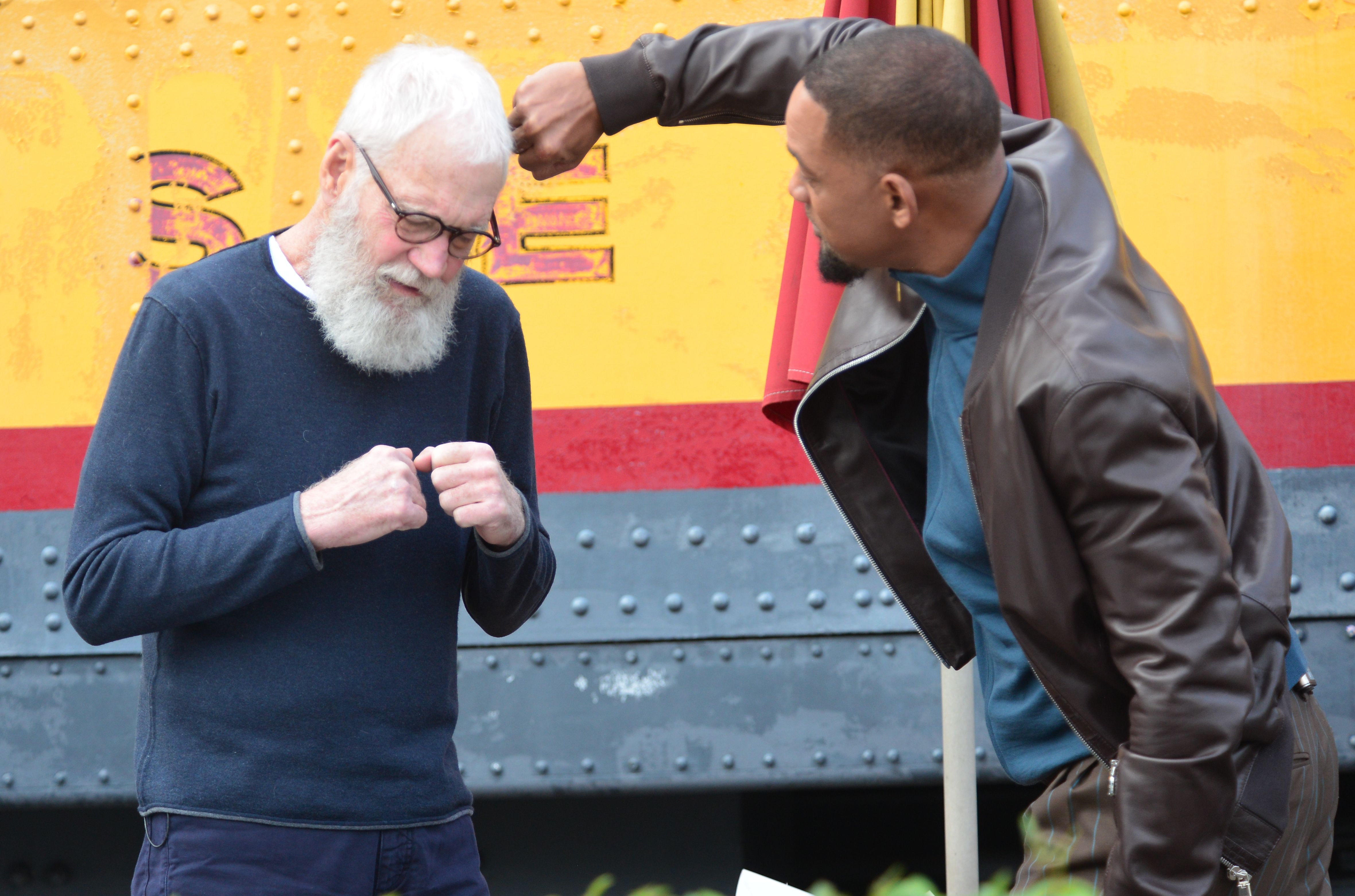 Will Smith and David Letterman