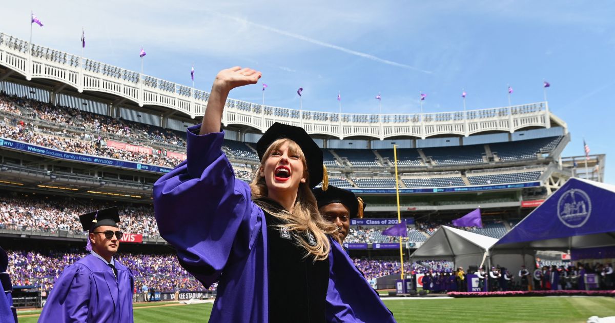 Taylor Swift earns honorary NYU doctoral degree, plus more celebrities attending graduations in caps and gowns.jpg