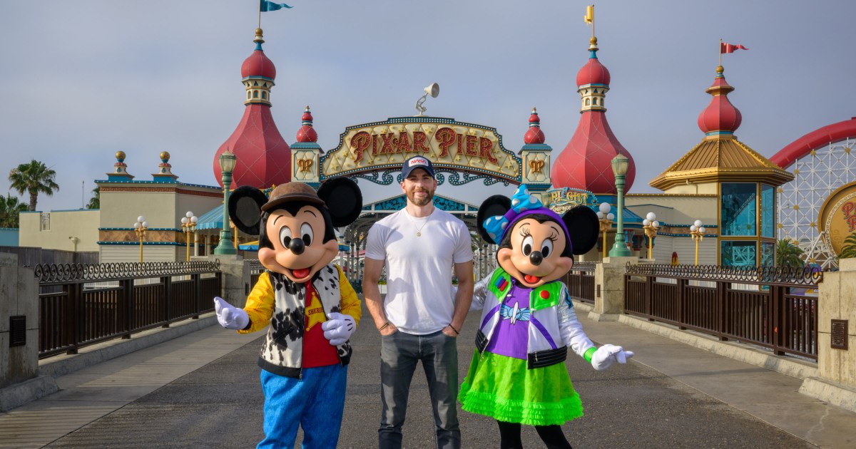 'Lightyear' hunk Chris Evans hangs with Mickey and Minnie at California Adventure, plus more stars at Disney theme parks.jpg