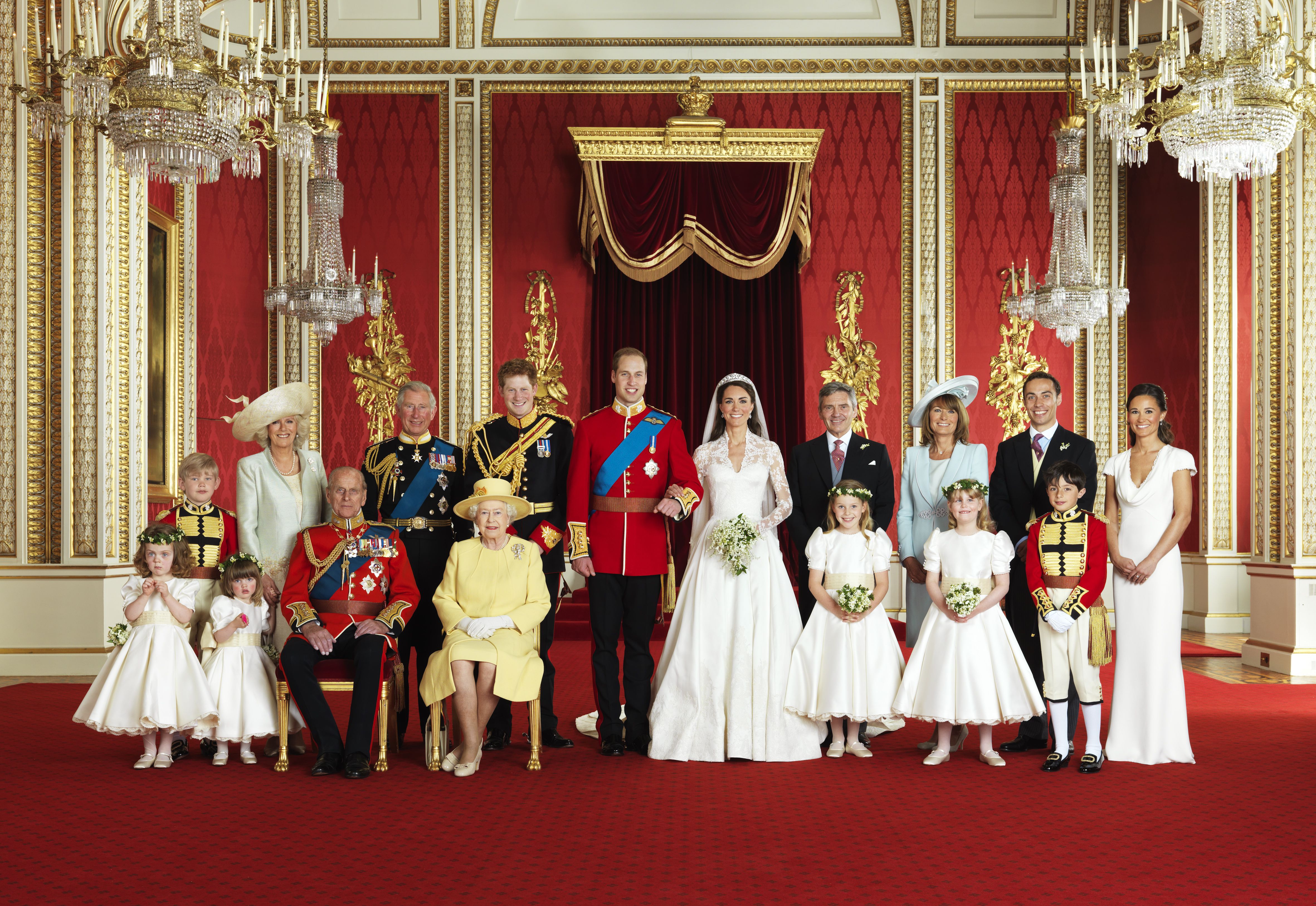 Prince William and Duchess Kate, Camilla, Duchess of Cornwall, Prince Charles, Queen ELizabeth II, wedding photo