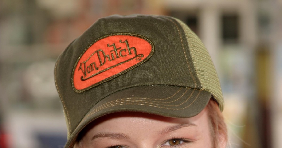 Brie Larson's Von Dutch trucker hat, plus velour tracksuits, tiny sunglasses and more hot summer trends from the early 2000s.jpg