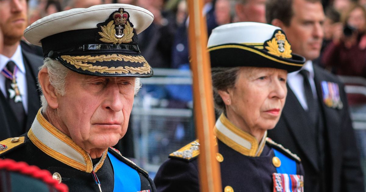 A striking image of heartbroken, grieving Princess Anne and King Charles III, plus more of the best photos from Queen Elizabeth II's funeral as the royal family said its final goodbyes.jpg