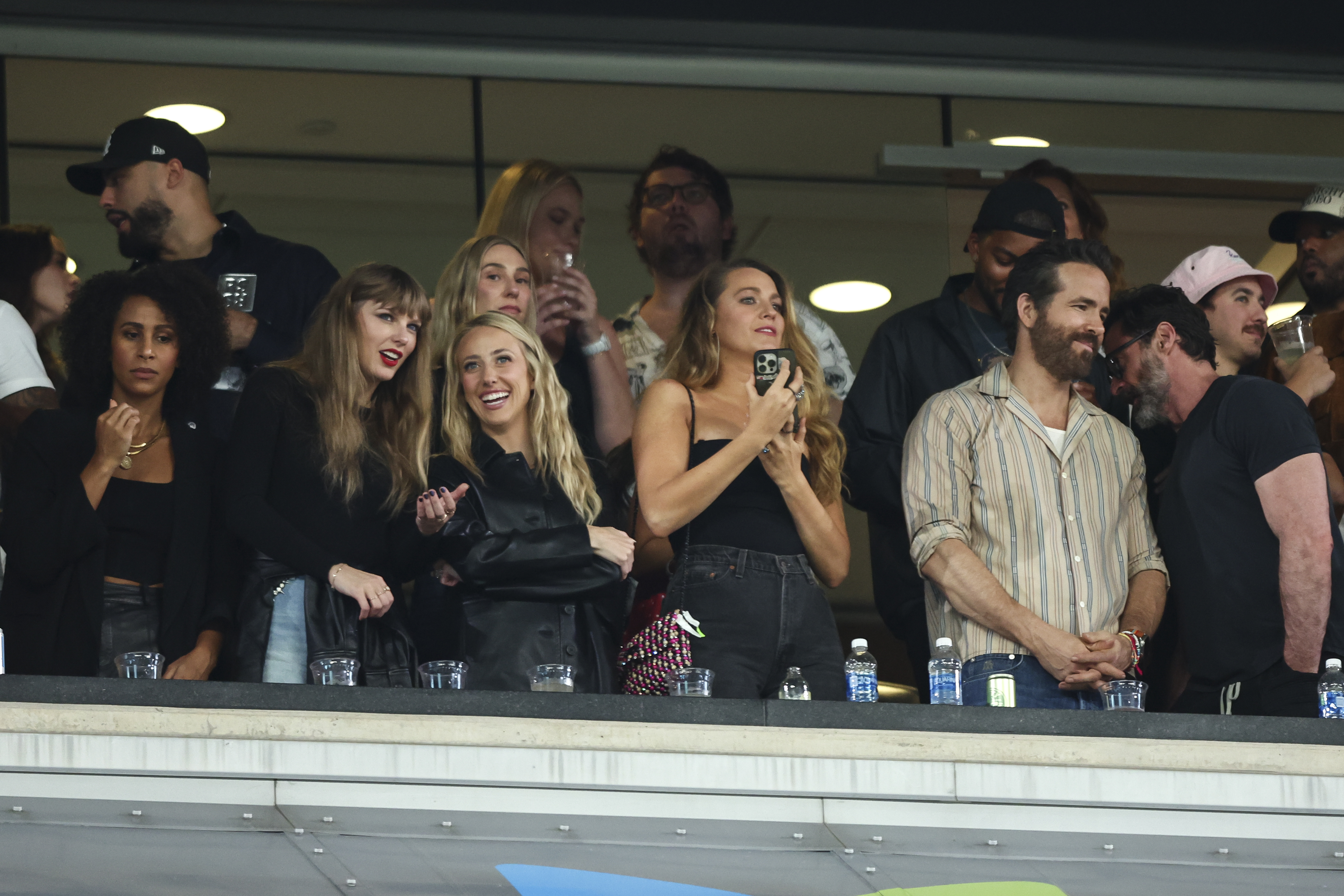 Taylor Swift Brittany Mahomes Blake Lively, Ryan Reynolds and Hugh Jackman