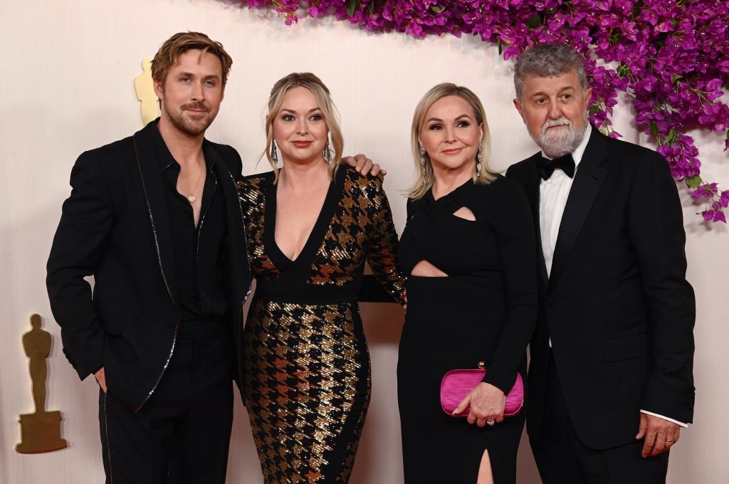 Ryan Gosling, sister Mandi Gosling, mom Donna Gosling, stepfather Valerio Attanasio, 2024 Oscars, Academy Awards